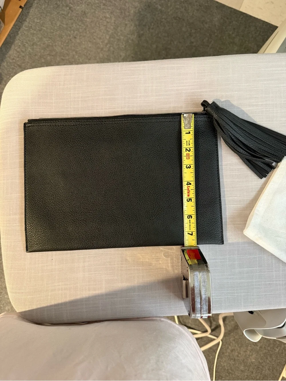 Parker leather clutch/pouch with Tassel